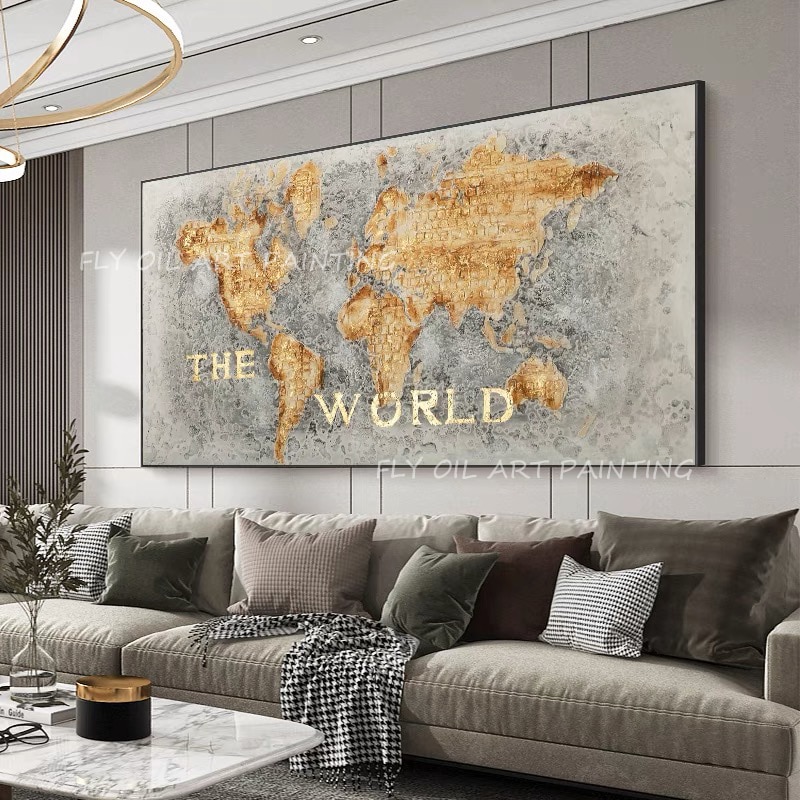Gold foil artwork 100 Hand Painted Oil Paintings Hand made on Canvas Art Wall Pictures For 2