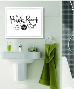 Bathroom Sign Prints Wall Art Canvas Painting Poster Farmhouse Hotel Restroom Decor Pictures Room Decor Powder 2