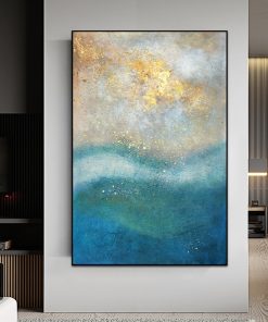 Luxury Golden Painting Minimalist Abstract Art Poster Wall Picture for Room Decoration Print on Canvas 2