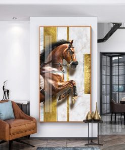 Modern Unique Animals Hourse Raise Up Canvas Painting Poster Print Home Decor Wall Art Pictures For 3