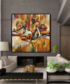 QIPING Poster Paintings Girl Picturs Wall Art Canvas Print Figure Painting Abstract Picture For Living Room 1