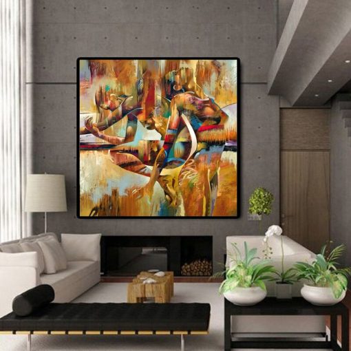 QIPING Poster Paintings Girl Picturs Wall Art Canvas Print Figure Painting Abstract Picture For Living Room 1