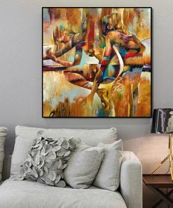 QIPING Poster Paintings Girl Picturs Wall Art Canvas Print Figure Painting Abstract Picture For Living Room 3