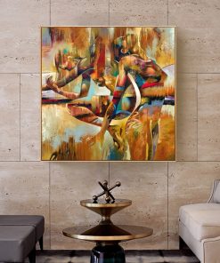 QIPING Poster Paintings Girl Picturs Wall Art Canvas Print Figure Painting Abstract Picture For Living Room 4