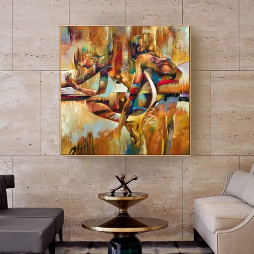 QIPING Poster Paintings Girl Picturs Wall Art Canvas Print Figure Painting Abstract Picture For Living Room 4