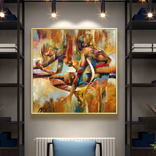 QIPING Poster Paintings Girl Picturs Wall Art Canvas Print Figure Painting Abstract Picture For Living Room