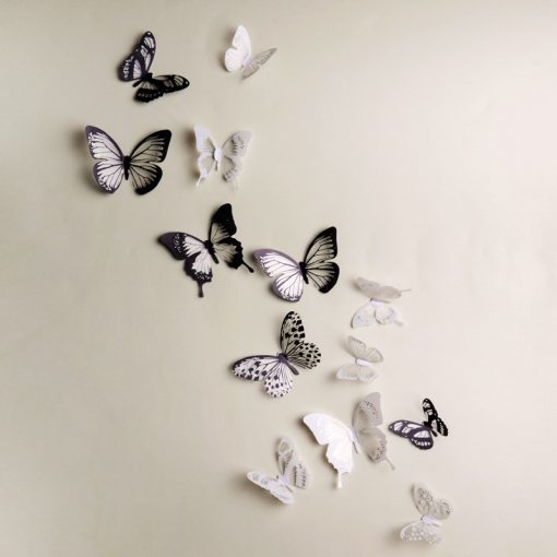 18Pcs Set 3d Crystal Butterfly Wall Sticker Beautiful Butterflies Art Decals Home Decor Stickers Wedding Decoration 1