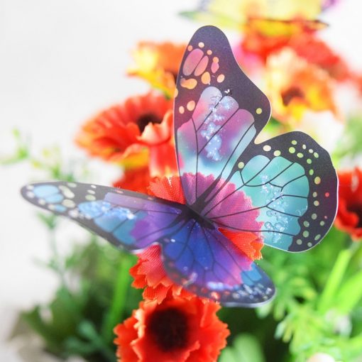18Pcs Set 3d Crystal Butterfly Wall Sticker Beautiful Butterflies Art Decals Home Decor Stickers Wedding Decoration 2