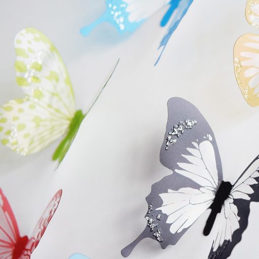 18Pcs Set 3d Crystal Butterfly Wall Sticker Beautiful Butterflies Art Decals Home Decor Stickers Wedding Decoration 4