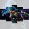 5 Pieces Anime One Piece Canvas Painting Print Zorro Character Poster and Picture Wall Art Prints