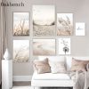 Beach Sea Wall Posters Natural Reed Canvas Painting Dandelion Poster Decoration Nordic Wall Pictures Living Room