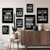 Black Inspiring Quotes Canvas Painting Modern Wall Decorative Poster and Print Living Room Office Art Picture