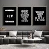 Black White Letters Inspirational Canvas Painting Motivational Quote Prints and Posters Wall Pictures for Living Room