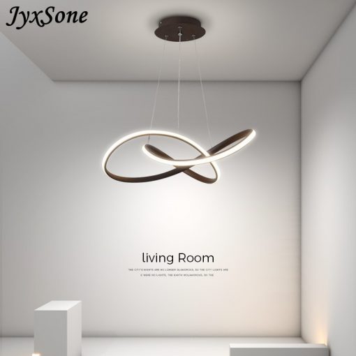 Ceiling Chandelier Minimalist Modern Led Home Lighting Brushed Rings Ceiling Hanging Lamp Kitchen Dining Room Indoor 1