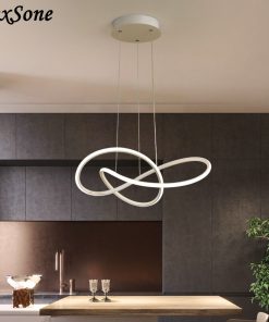 Ceiling Chandelier Minimalist Modern Led Home Lighting Brushed Rings Ceiling Hanging Lamp Kitchen Dining Room Indoor 2