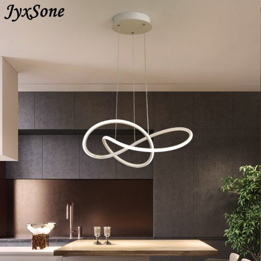 Ceiling Chandelier Minimalist Modern Led Home Lighting Brushed Rings Ceiling Hanging Lamp Kitchen Dining Room Indoor 2