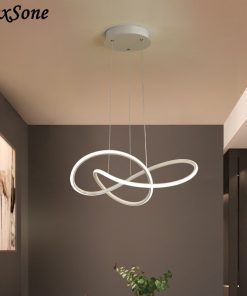 Ceiling Chandelier Minimalist Modern Led Home Lighting Brushed Rings Ceiling Hanging Lamp Kitchen Dining Room Indoor 4