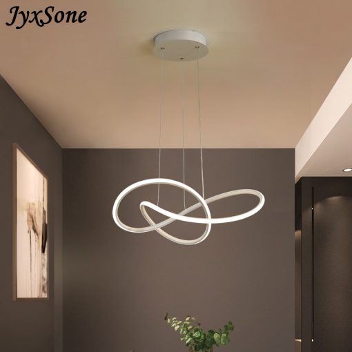 Ceiling Chandelier Minimalist Modern Led Home Lighting Brushed Rings Ceiling Hanging Lamp Kitchen Dining Room Indoor 4