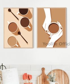 Coffee Poster Art Prints Kitchen Wall Decor Cafe Shop Signs Canvas Painting Modern Minimalist Wall Art 3