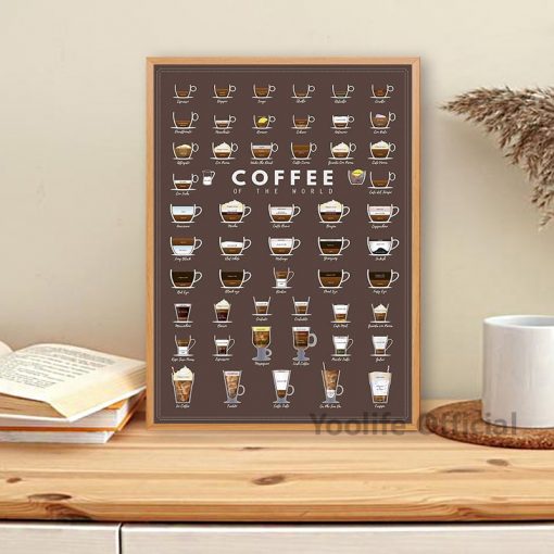 Coffee Poster Art Prints Kitchen Wall Decor Cafe Shop Signs Canvas Painting Modern Minimalist Wall Art 5