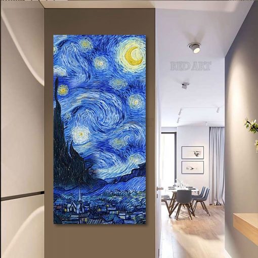 Copy Famous Handmade Copy Van Gogh Oil Painting On Canvas Impression Landscape Wall Art Pictures For 3