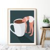 Funny Wall Art Canvas Painting Nordic Coffee Cups Coffee Lover Kitchen Posters And Prints Wall Pictures