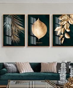 Living room decoration painting green plant mural flower plant wall art picture poster prints canvas poster 2