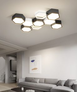 Minimalist living room lamp ceiling lights honeycomb design combination creative art indoor lamps intelligent hall Dinning 2