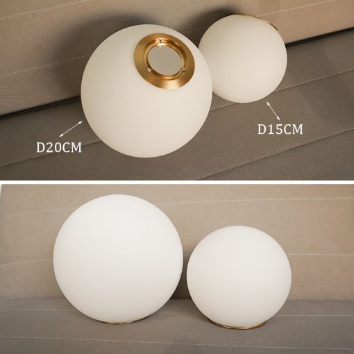Nordic Glass Ball Pendant Lights Dining Room Bedroom Hanging Lamps For Ceiling Brass Black Chrome Modern 5
