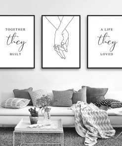 Personalized Print Custom Couple Names and Date Wall Art Canvas Painting Posters and Prints Wedding Anniversary 3