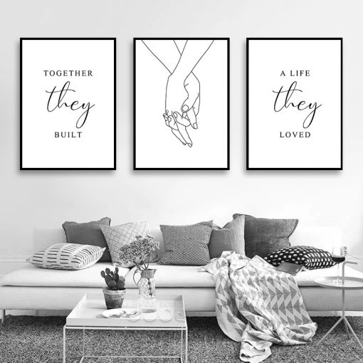 Personalized Print Custom Couple Names and Date Wall Art Canvas Painting Posters and Prints Wedding Anniversary 3