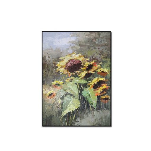 100 Handmade Abstract Sunflower Thick Oil Painting On Canvas Modern Wall Art Flower Picture For Living 5