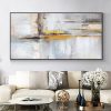 100 Handmade Large Size Abstract Oil Painting With Gold Foil On Canvas Modern Unframed Painting Wall