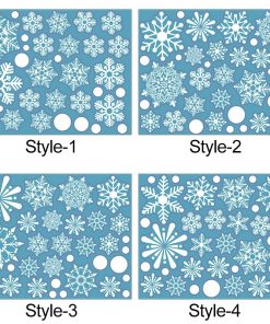 36pcs lot White Snowflake Christmas Wall Stickers Glass Window Sticker Christmas Decorations for Home New Year 3