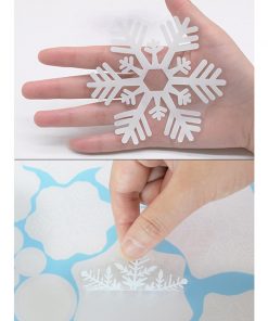 36pcs lot White Snowflake Christmas Wall Stickers Glass Window Sticker Christmas Decorations for Home New Year 5