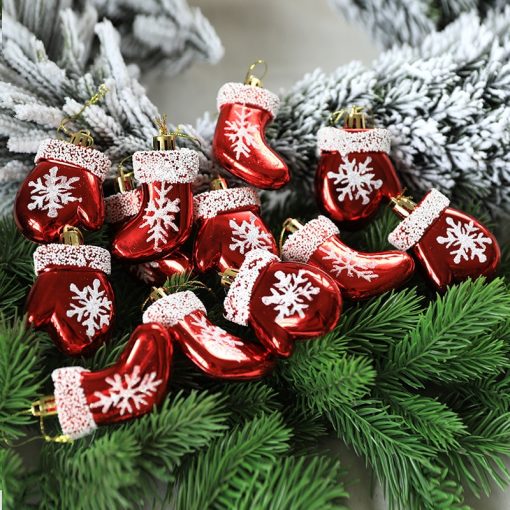 6Pcs Christmas Pendant Electroplating Candy Xmas Ball Christmas Tree Ornaments New Year 2023 Noel Home Decor 3