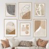 Abstract Boho Beige Blush Geometric Wall Art Poster Minimalist Canvas Paintings Picture Print Living Room Interior
