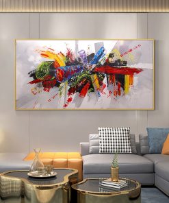 Abstract Colorful Painting 100 Hand Painted Oil Paintings On Canvas Handmade Large Size Modern Wall Art 2