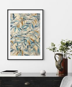 Abstract Leaves Posters Canvas Prints Mid Century Wall Art Paintings Vintage Pictures for Aisle Living Room 4