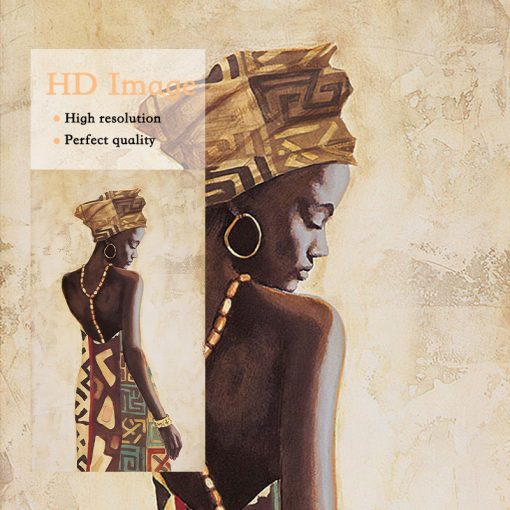 African Tribal Black Women Canvas Print Painting Abstract Figure Big Poster Wall Art Picture for Living 4