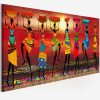 Cuadros Etnicos Tribal Art Paintings African Women Dancing Oil Painting Picture for Living Room Canvas Print