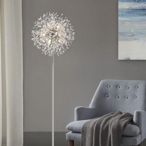 Hotel Postmodern Creative Light Dandelion Marble Floor Light LED Crystal Floor Lamp for Living Room Bedroom 2