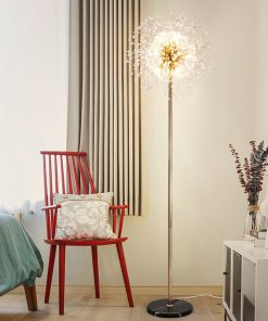 Hotel Postmodern Creative Light Dandelion Marble Floor Light LED Crystal Floor Lamp for Living Room Bedroom 3