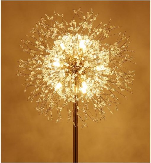 Hotel Postmodern Creative Light Dandelion Marble Floor Light LED Crystal Floor Lamp for Living Room Bedroom 4