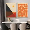 Mid Century Abstract Modern Graphic Shape Colorful Canvas Painting Poster Wall Art Print Picture Living Room