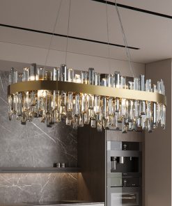 Modern Smoke Grey Crystal Chandelier Restaurant Light Luxury LED Chandelier for Living Room Dining Decoration Cristal 2