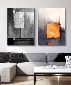 Nordic Abstract Gray Wall Art Modern Pictures Poster and Print Wall Decoration Painting for Living Room 4