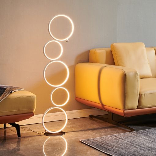 Nordic Modern Led Ring Shape Home Living Room Bedroom Decor Indoor Lighting Floor Lamp for Salon 1