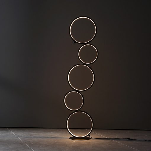 Nordic Modern Led Ring Shape Home Living Room Bedroom Decor Indoor Lighting Floor Lamp for Salon