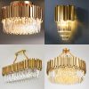 Nordic Modern Oval Round Crystal Ceiling Chandelier Restaurant Led Lights Luxury Bar Table Lamp Bedroom Living